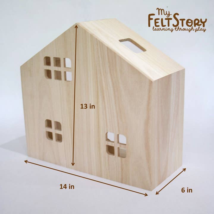 My Felt Story - Wholesale Doll Accessory Kit - Kids - Peg Doll House