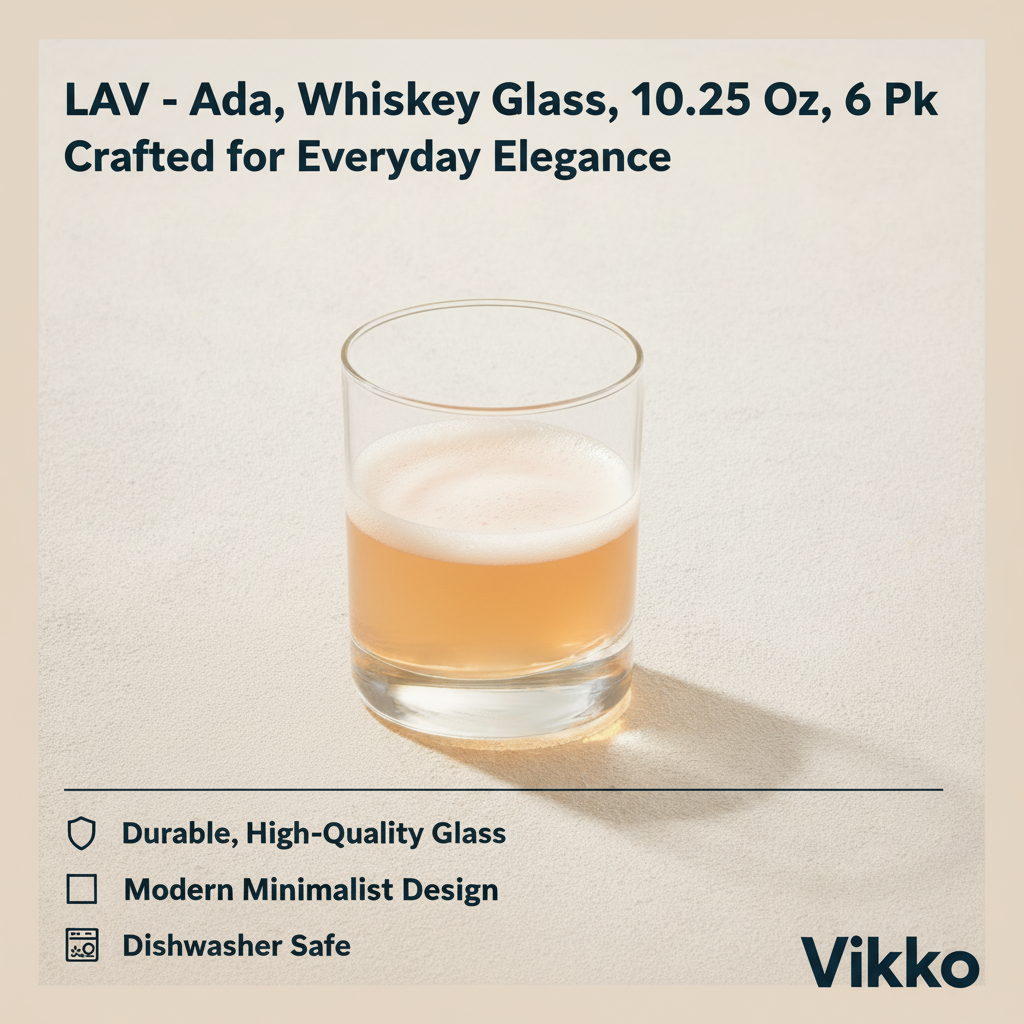 Kadra Kitchenware - Wholesale Cocktail/Liquor Glass - LAV - Ada, Whiskey Glass, 10.25 Oz, 6 Pk3