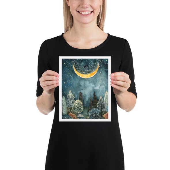 Moon Forest Print for wholesale by Christie Sailors