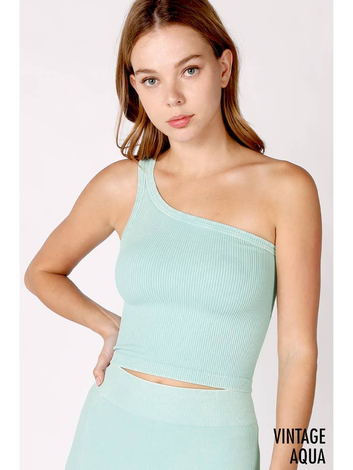NIKIBIKI - Wholesale Knit Top - Women's - NS7834 - Vintage One Shoulder Crop Top1