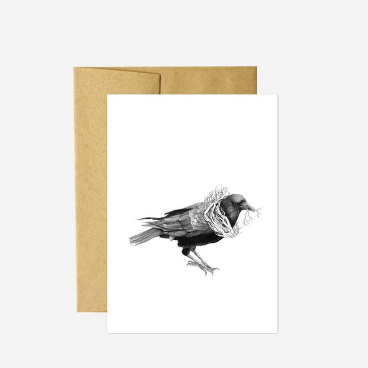 Card- Crow - The Gathering for wholesale by Polanshek of the Hills