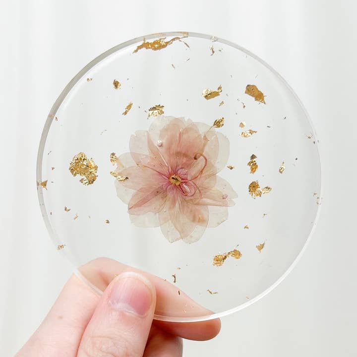 Pressad Flower coaster - körsbärsblom för wholesale av Rooted