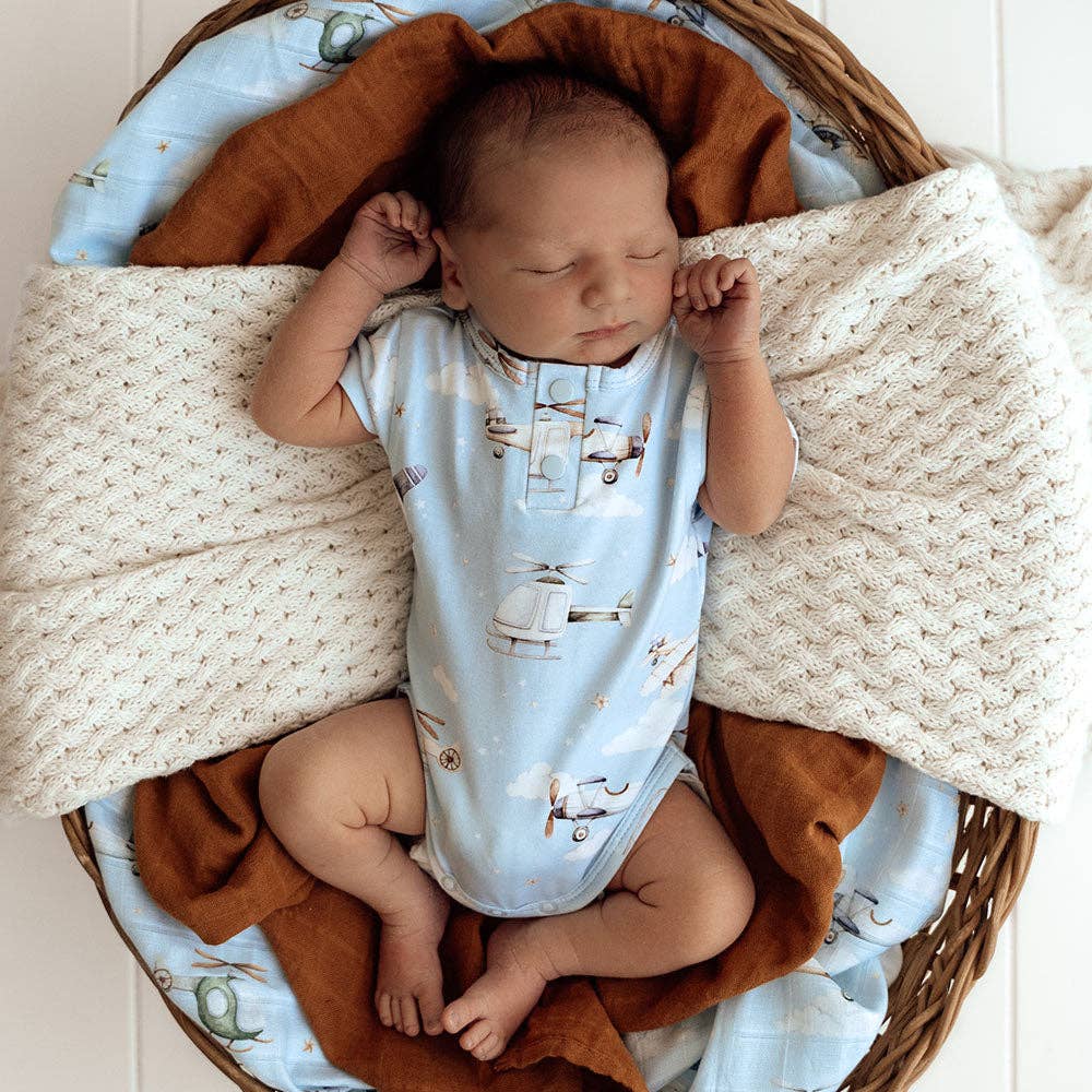 Snuggle Hunny - Wholesale Bodysuit (Non-Footed) - Baby - Taking Flight Short Sleeve Organic Bodysuit11