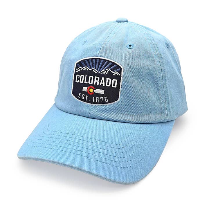 1876 Washed Hat - Light Blue for wholesale by ColoradoCool Apparel