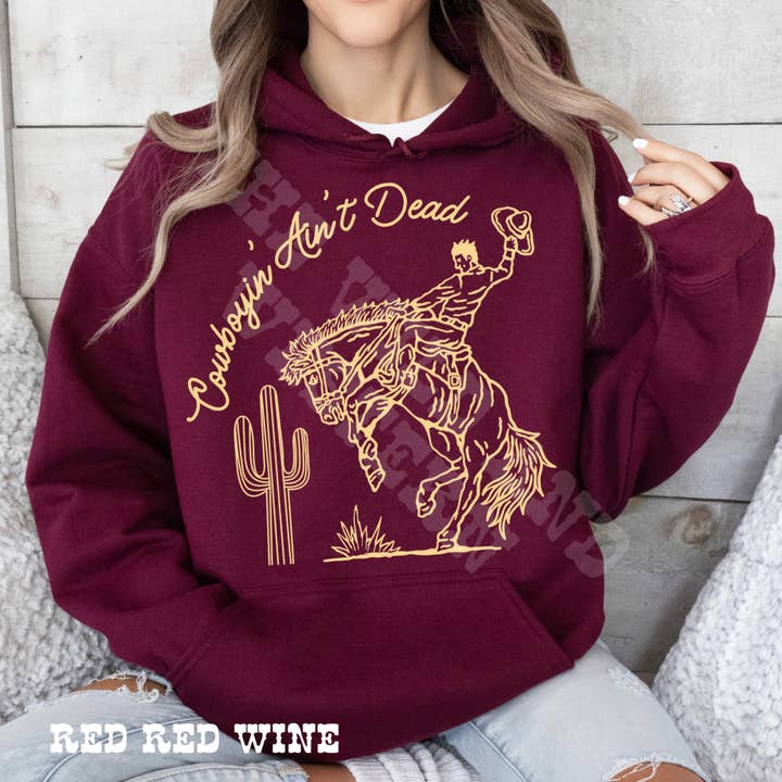 Felpa con cappuccio Cowboyin' Ain't Dead per la vendita all'ingrosso da parte di The Wild and Western