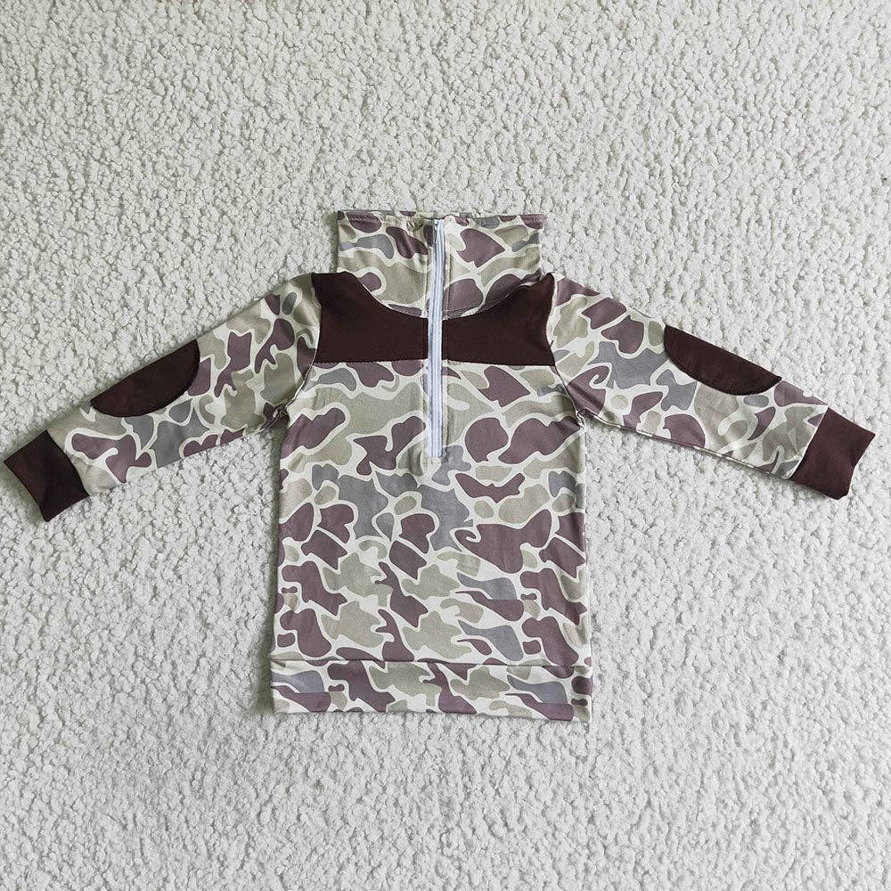Aier Wholesale - Wholesale T-Shirt - Kids - Baby Boys camo long sleeve fall pullover shirts1