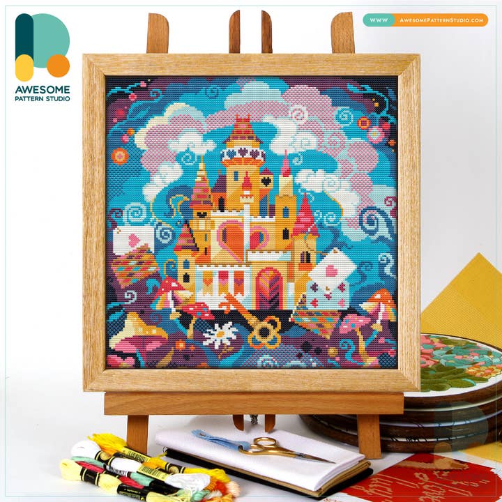 Alice's Eventyr Slot CS2904, Talt Korssting Kit for engroshandel hos Awesome Pattern Studio