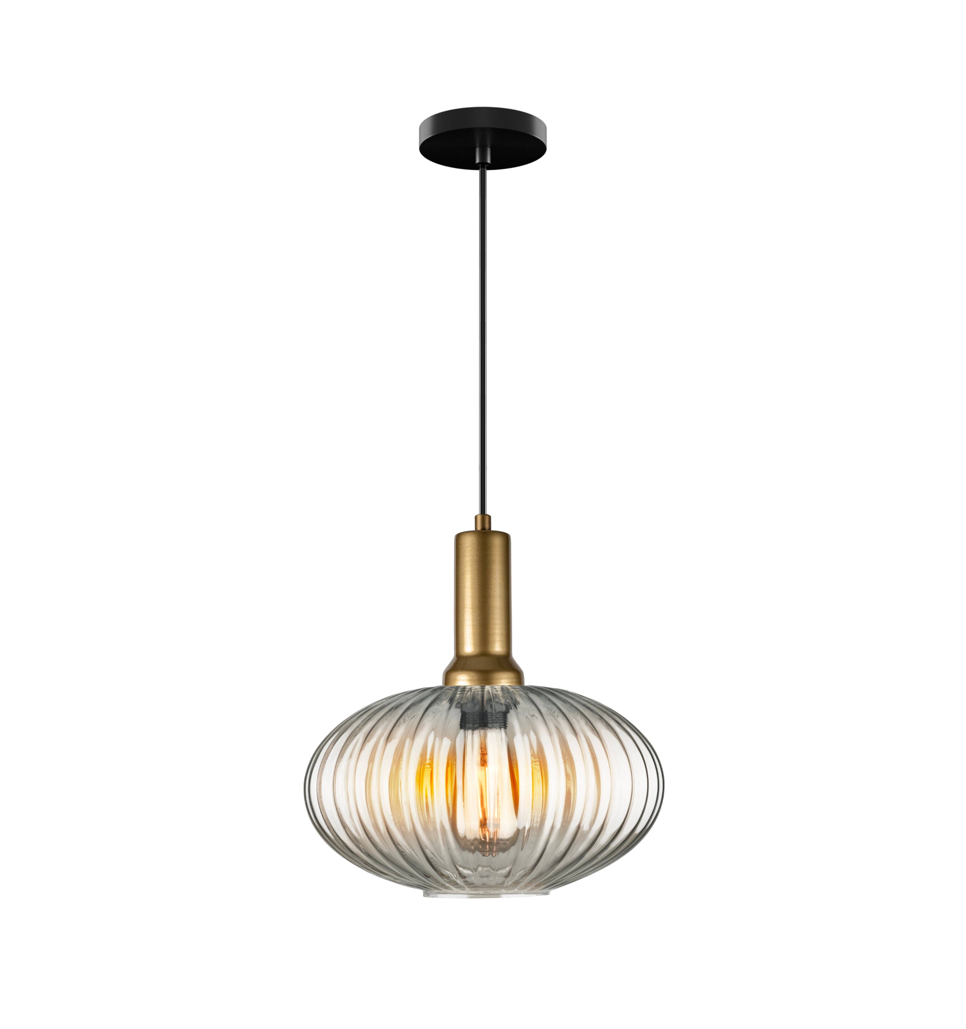 Eclipse Lighting - Wholesale Chandelier/Hanging Light - Smoke Gray Modern Glass Pendant Light, Custom Ribbed Glass Pendant Lighting, Multi Lighting for Stairwell Long Chandelier, Elegant Light17