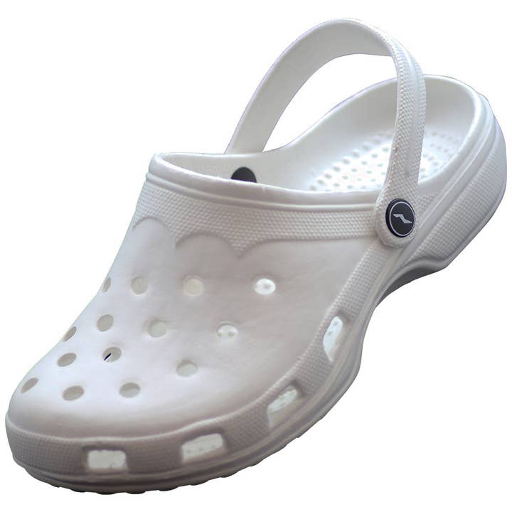 Norty Men's Clog Sandal Sizes 8-13 13511M White Prepack for wholesale by The Norty Brand