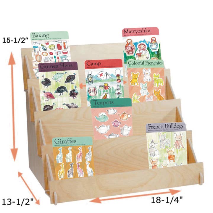 Hudson Illustration Co - About Town Co - Wholesale Retailer Display - Paper & Novelty - Bundle: 12 Sticker Sheets + Display Shelf2