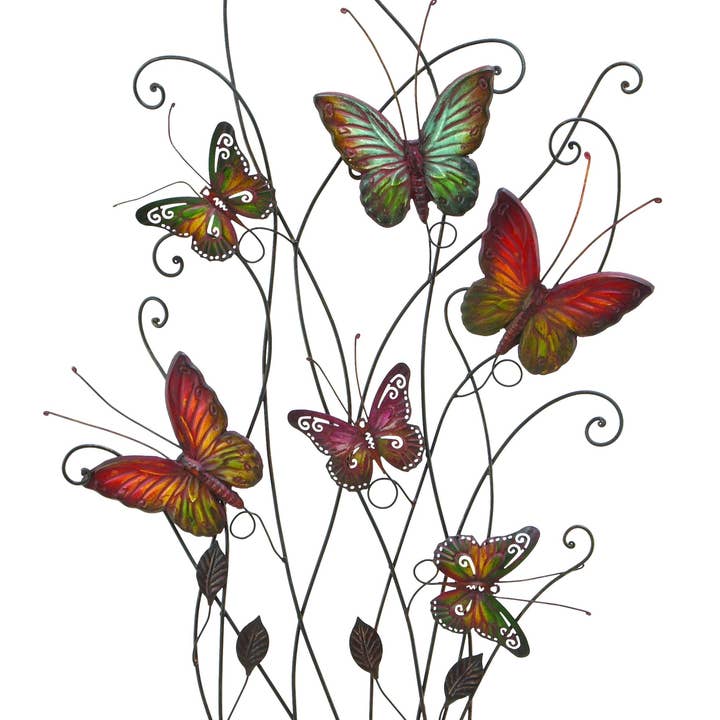 A-13611: METAL BUTTERFLY WALL DECOR 32"H, 20"W for wholesale by Import Corner