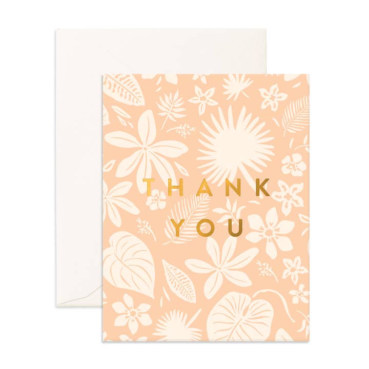 Thank You Zanzibar Greeting Card for wholesale by Fox & Fallow