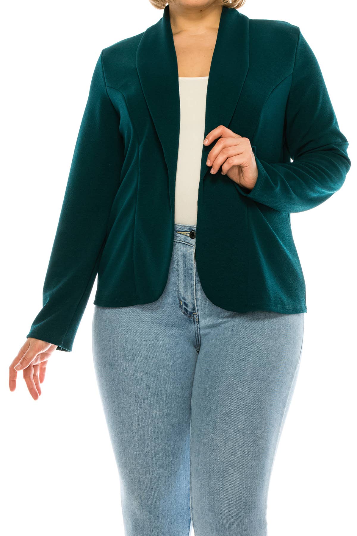 MOA COLLECTION - Wholesale Blazer - Women's - Women's Solid Casual Plus Size Trendy Blazer Jacket49