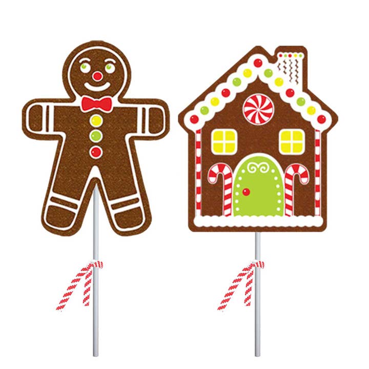 Melville Candy Company - Wholesale Lollipop - Gingerbread Boy & House Lollipops
