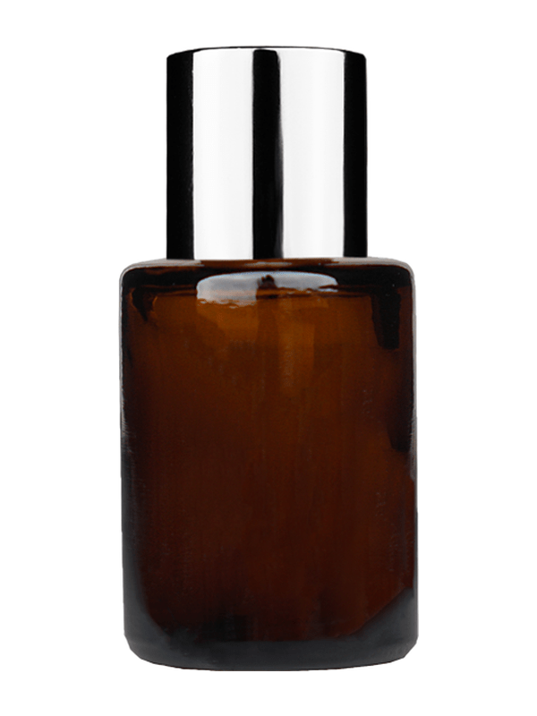 Best Bottles - Wholesale Travel Container - Tulip Amber Glass Bottle with Short Metal Cap - 5ml10