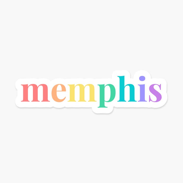 Memphis, Tennessee 3.3 x 1 in - Everyday Sticker for wholesale by Footnotes