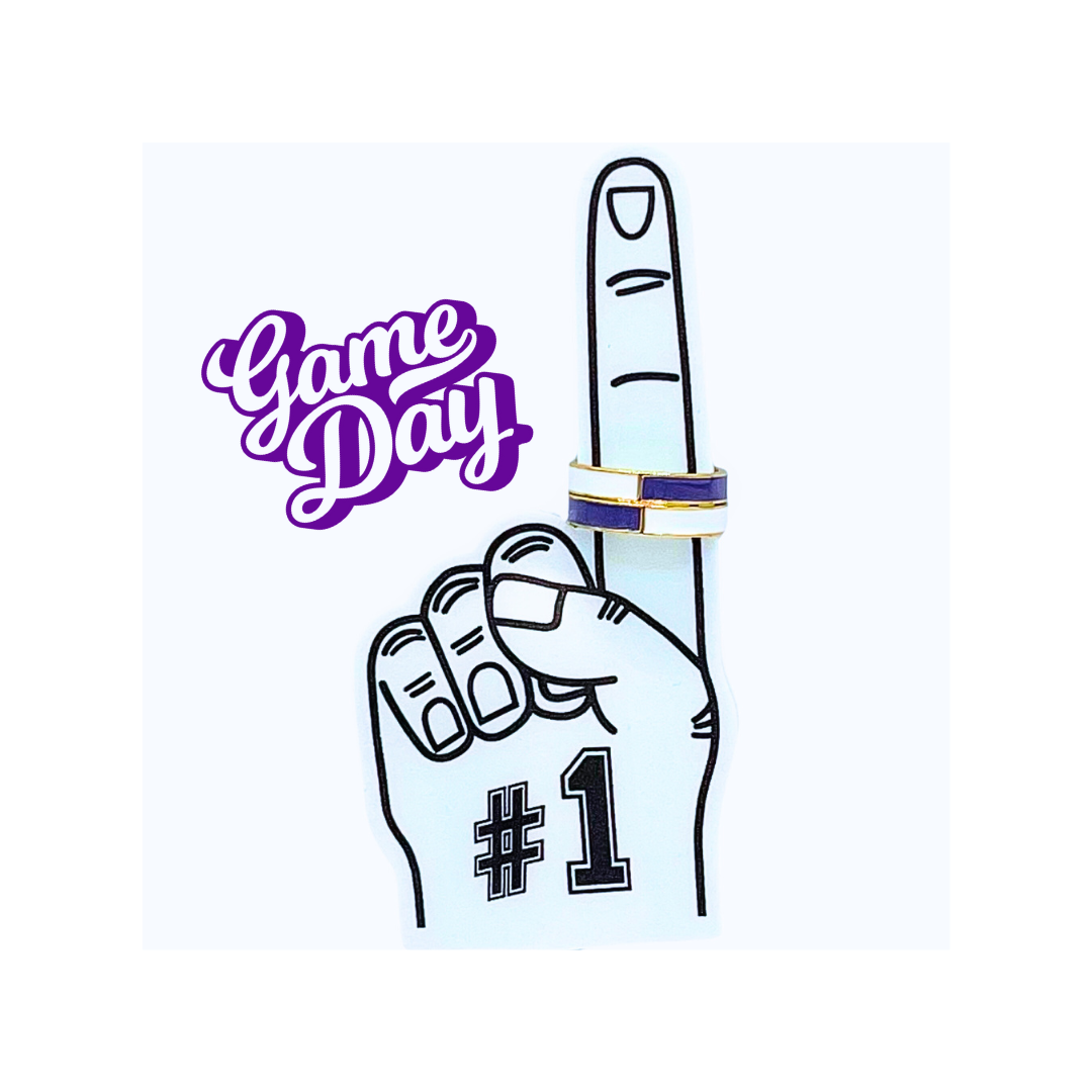 Color Shout - Vente Anneau/bague à empiler - R207-Jour de Match : Ensemble de Bagues Empilables aux Couleurs de l'Équipe10