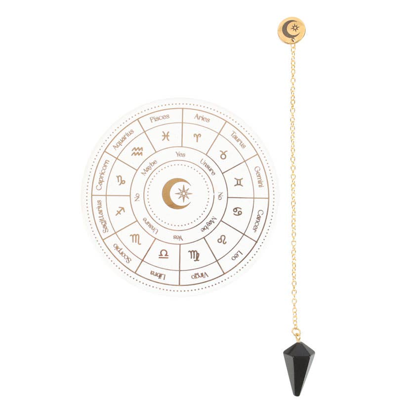 Something Different Wholesale - Wholesale Meditation Supplies - Astrology Wheel Zodiac Pendulum Divination Kit2
