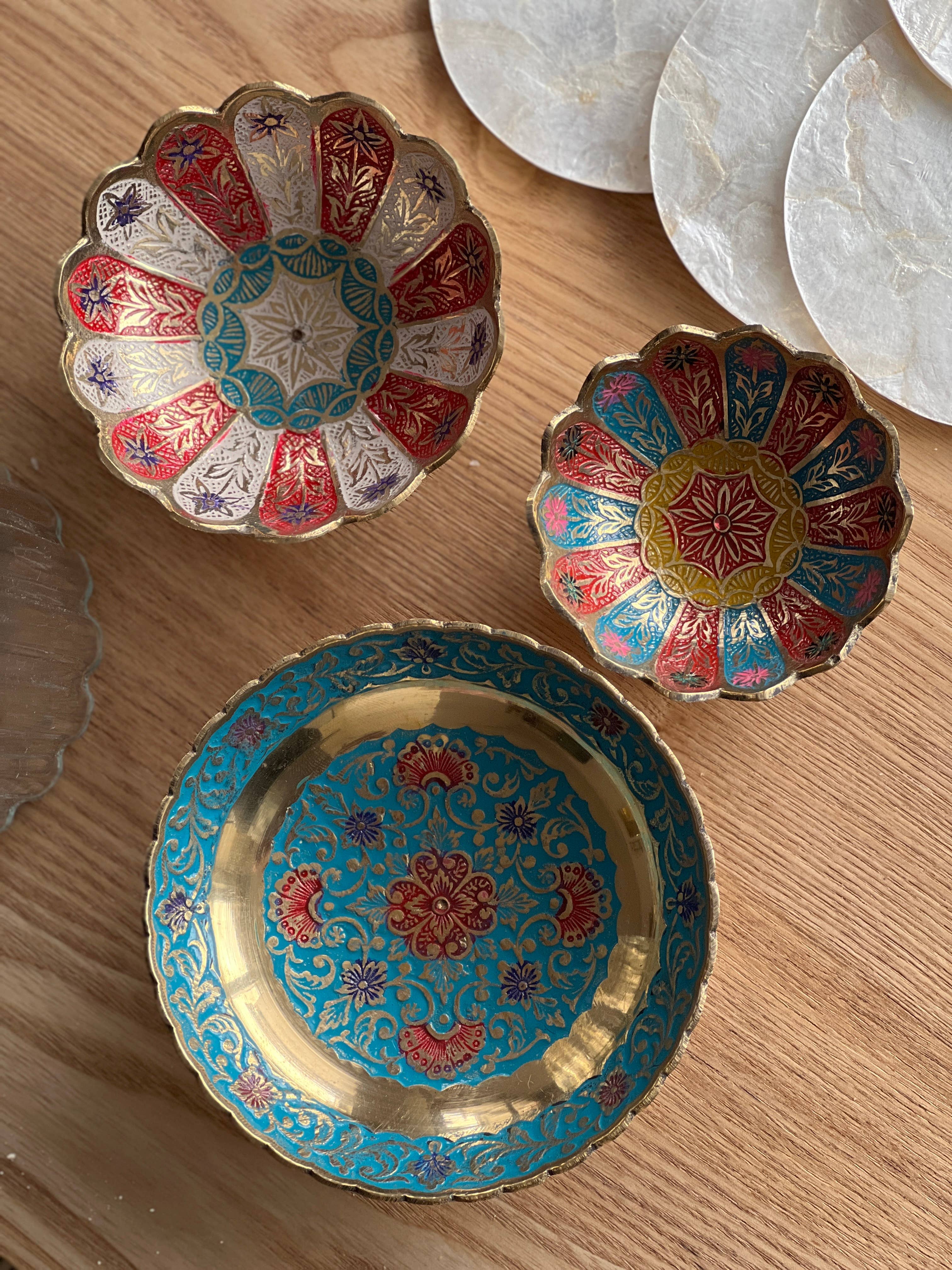 Tamegrouteshop - Vendita all'ingrosso Ciotole/Piatti decorativi - Ciotole marocchine dipinte a mano in rame2