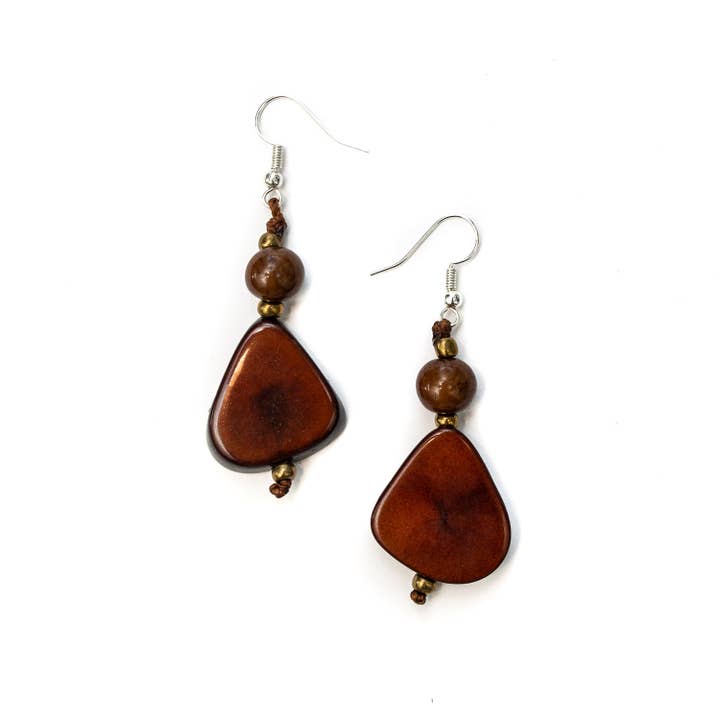 Organic Tagua Jewelry - Wholesale Dangle Earrings - Alma Earrings