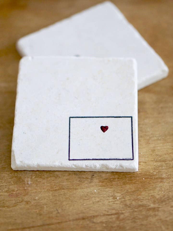 Colorado Home Marble Coasters for wholesale by Lace, Grace & Peonies Marble Coasters