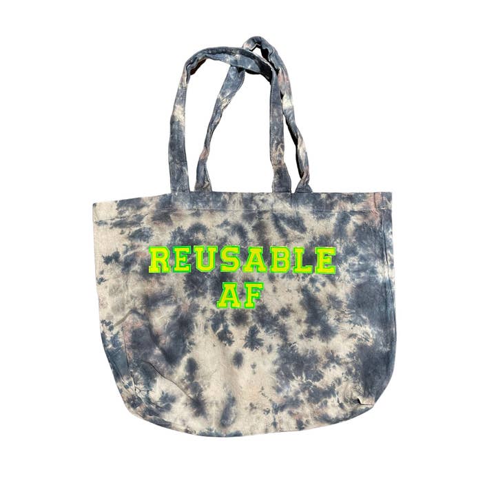 The Mini Mart Studio - Wholesale Tote Bag - Women's - Fall Color! Reusable Af Tie-dye Canvas Tote Bag | Eco-friendly Tote | Cute Carryall | Unique Gift for Her | Cotton Tote | Shopping Bag4
