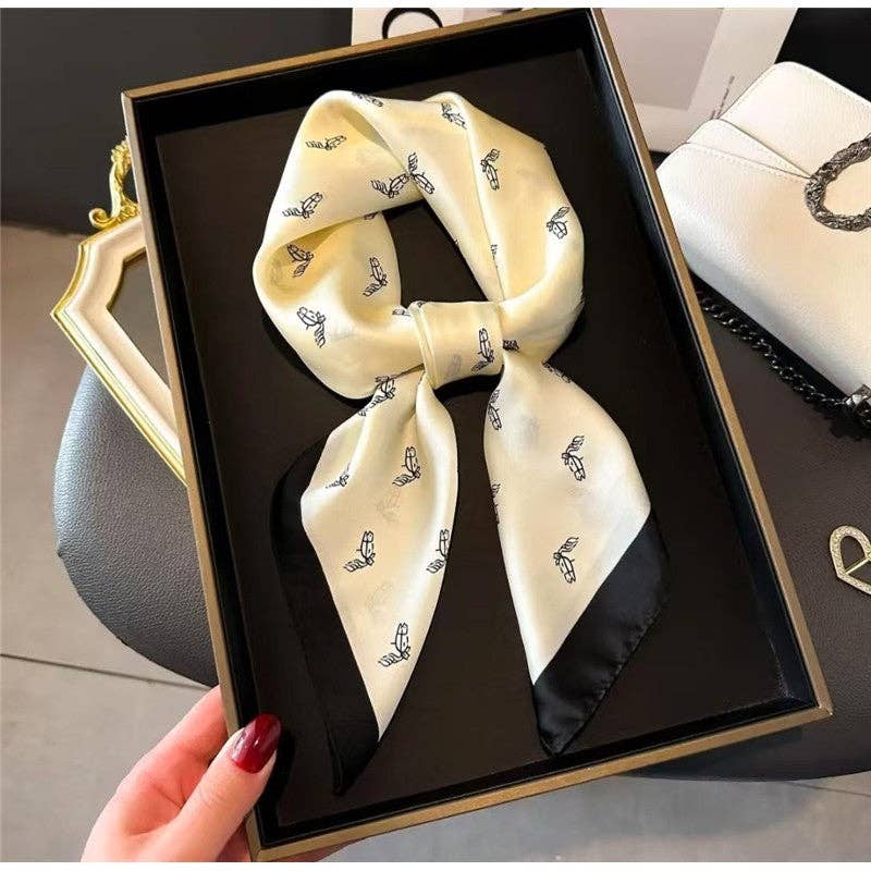 Plush Looks - Wholesale Scarf - Women's - Thin Printed Small Handkerchief4