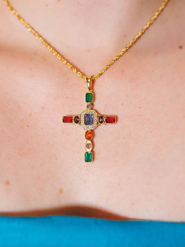 The Serenity Cross Multistone for wholesale by Mary K Kendig