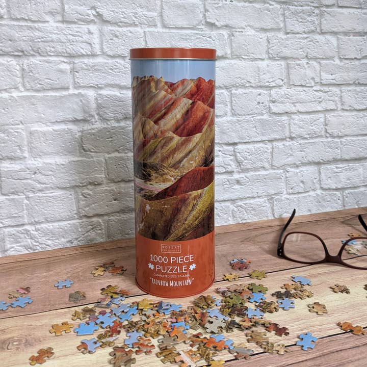 Robert Frederick Ltd - Wholesale Puzzle - Adult - 1000 Piece Jigsaw in a Tin - Rainbow Mountain