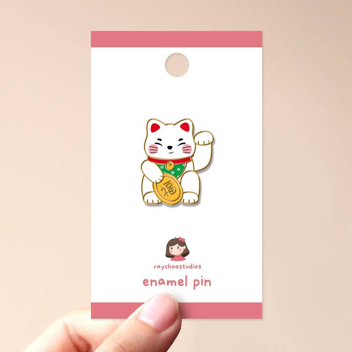 Lucky Cat Emaille für den Großhandel von Raychoo Studios Inc.