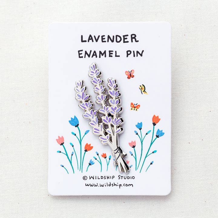Wildship Studio - Wholesale Lapel Pin/Button - Lavender Enamel Pin4