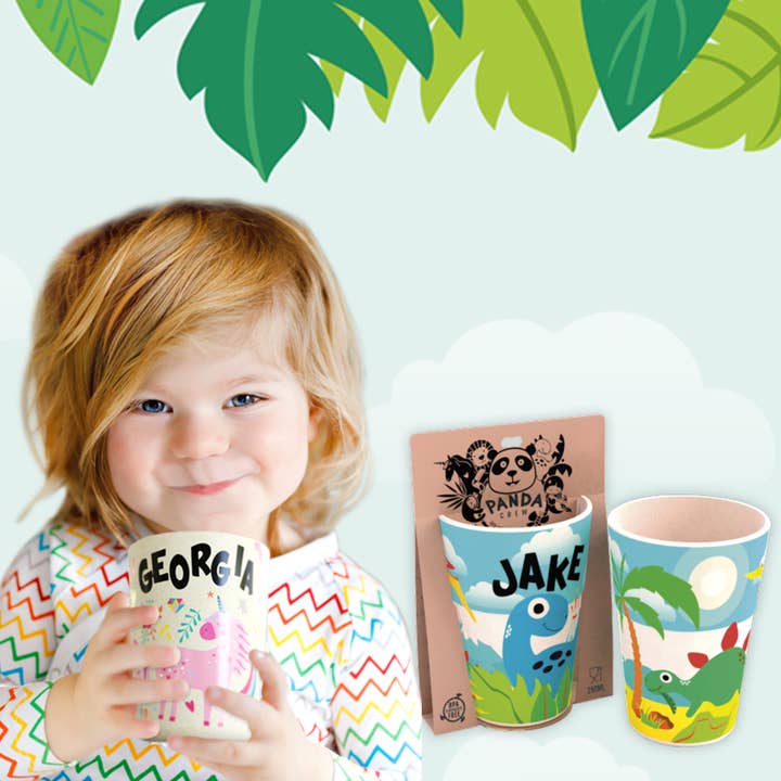 The H&H Group - Wholesale Drinking Glass/Cup - Kids & Baby - Panda Crew Cups Display & Stock1