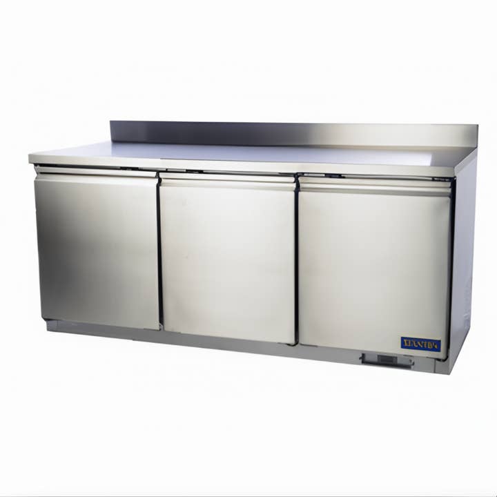 EcoQuality - Wholesale Kitchen Appliance - Two-section Work Top Refrigerator, 57"W with 3" backsplash