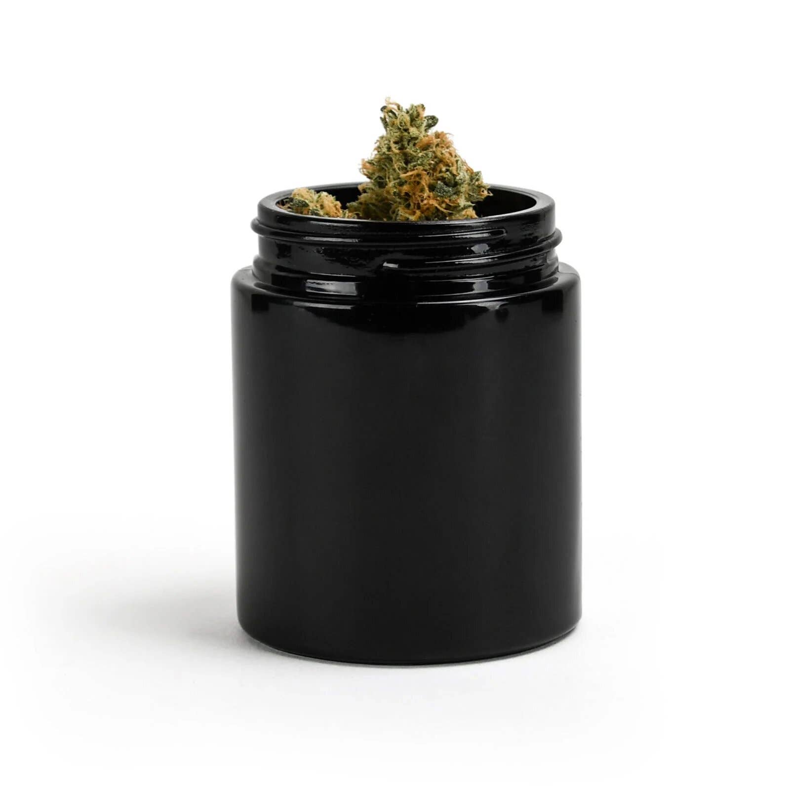 Human Objects® - Wholesale Jar - 4oz Child Resistant Cap Black Jars - 7 Grams6
