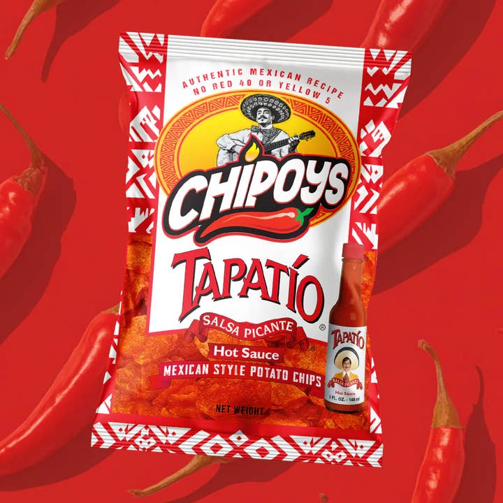Rap Snacks – wholesale Crisps – Chipoys Tapatío Mexican Style Potato Chips (2.5oz)1