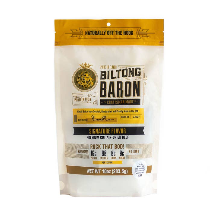 Biltong Baron Signature Recipe 10oz Mega Bag for wholesale by Biltong Baron