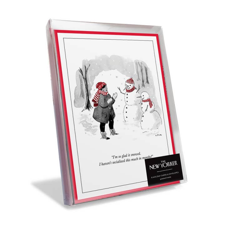 Nelson Line - Wholesale Christmas Card - Glad It Snowed - New Yorker Cartoon Christmas Card