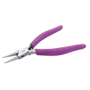 Plazko - Wholesale Craft Tool - Wire Work Plier Roundnose 6.5Inch Purple Ergo Grip PLW142