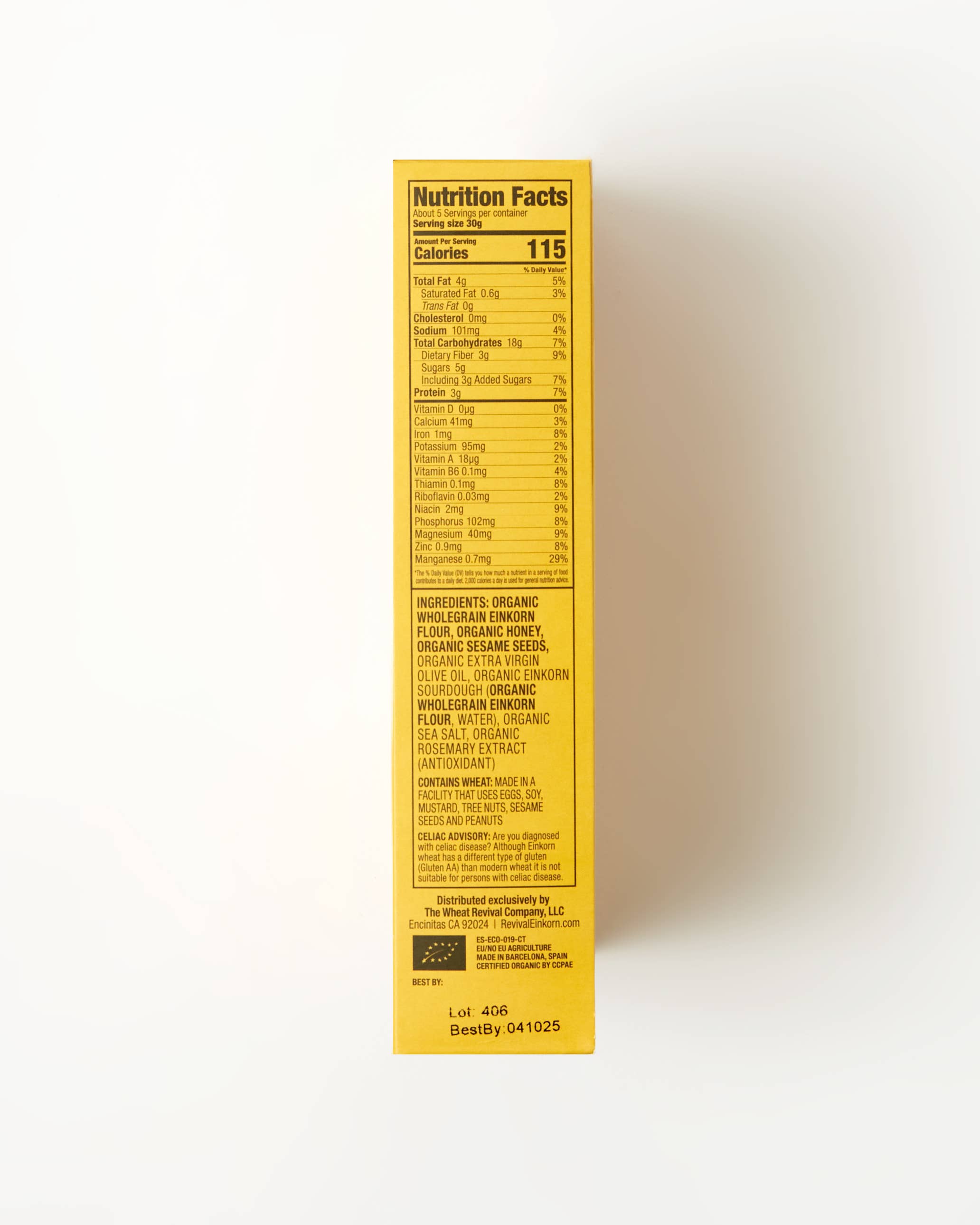 Revival Einkorn - Wholesale Crackers - Toasted Sesame & Honey3