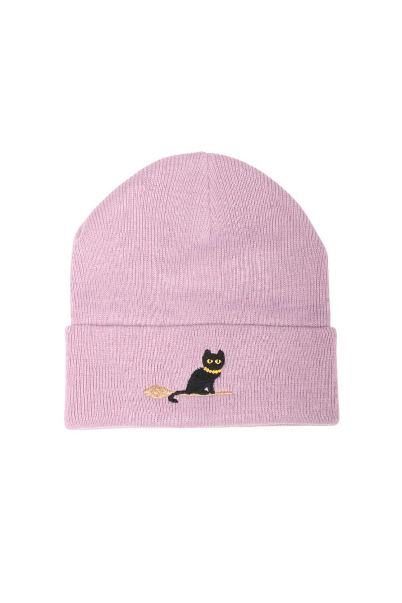 David And Young - Wholesale Beanie - Women's - Halloween Black Cat Embroidery Beanie2