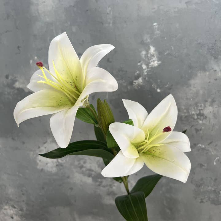 Sweet Home Deco - Wholesale Artificial Flowers - 23''T Faux Nature Touch Lily Flower Stem, Autumn Lilies