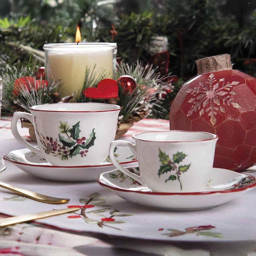 VdE Tivoli 1996 - Wholesale Drinking Glass/Cup - VINTAGE XMAS SET 2 CUPS 100ML WITH SAUCER5