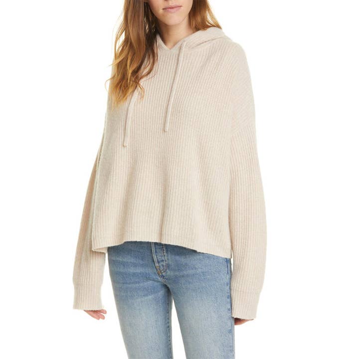 Sweat à capuche Fisherman en cachemire pour la vente par Khangri Textiles