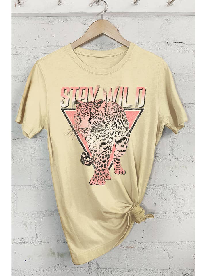 Rustee Clothing - Wholesale Screen Printed T-Shirt - Women's - STAY WILD5