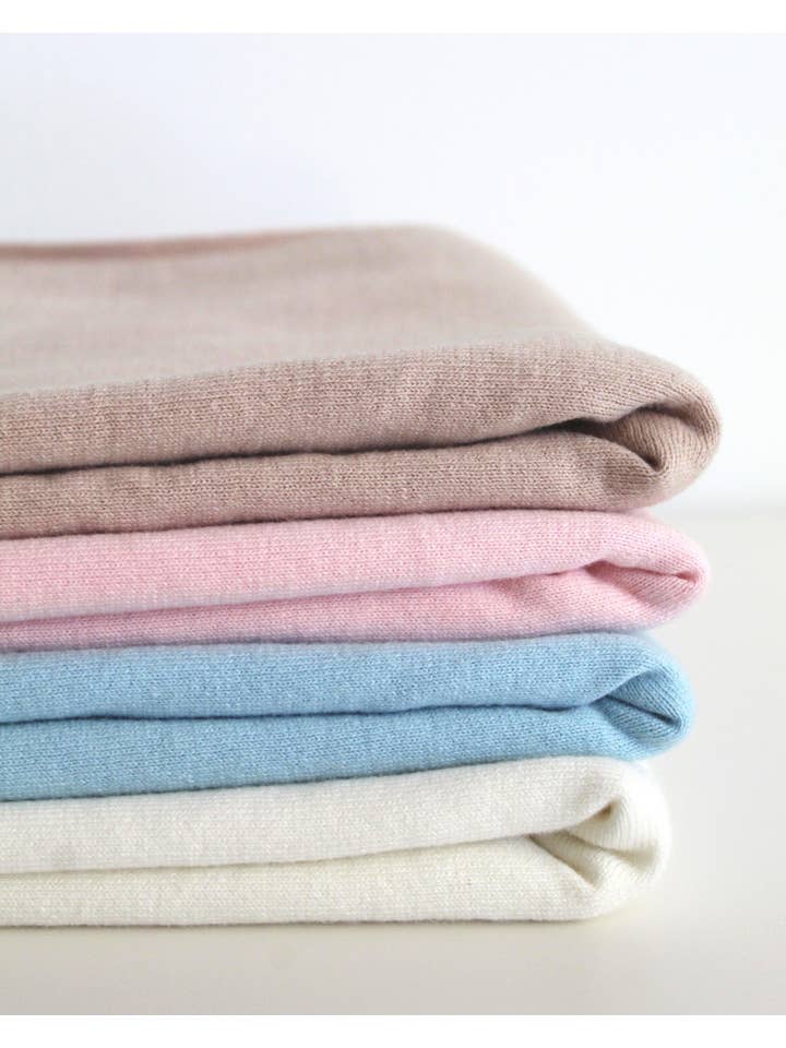 Heirloom Cashmere - Wholesale Swaddle – Baby - Cotton Cashmere Baby Wrap - Oatmeal3