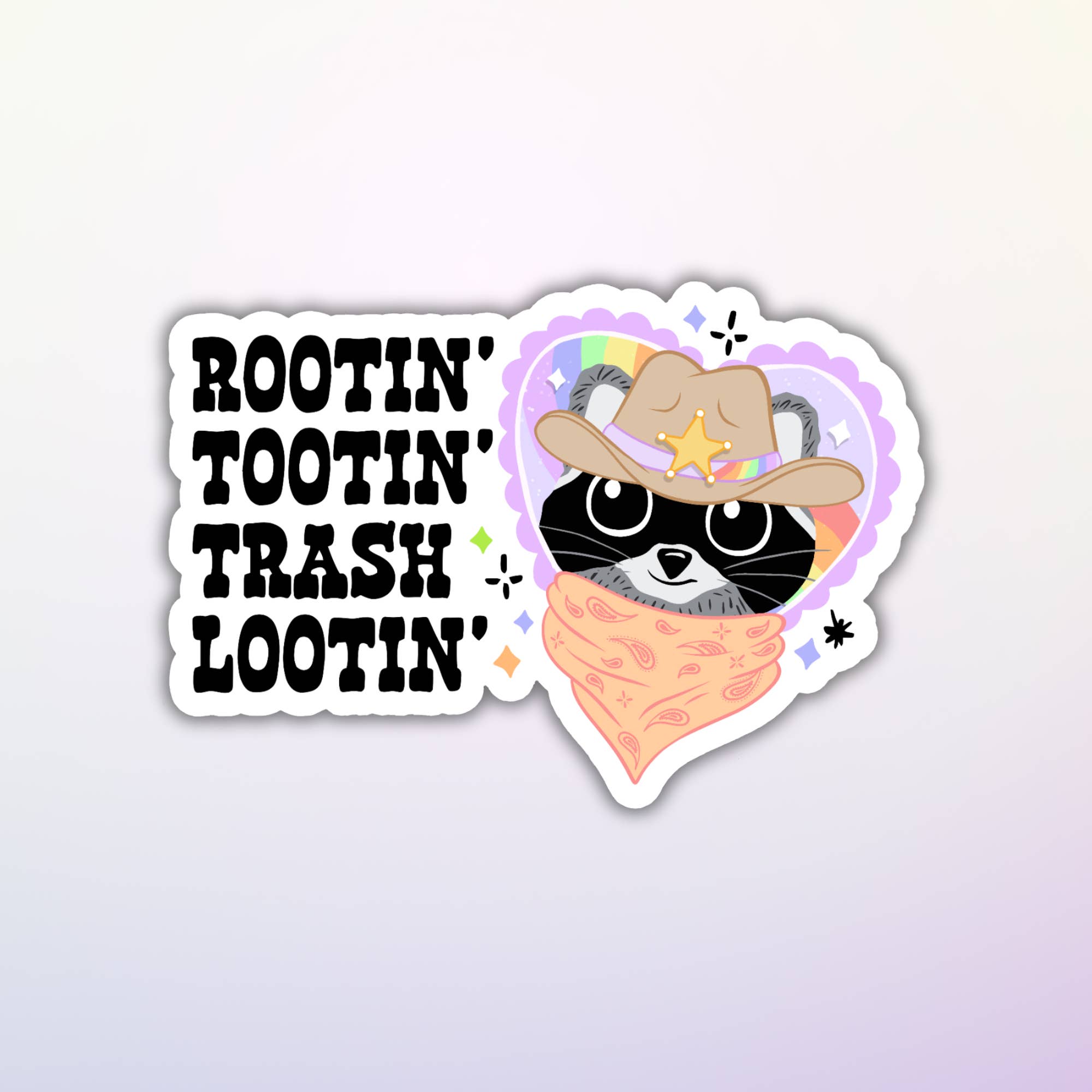 Ashlish Designs - Wholesale Sticker - Rootin' Tootin' Trash Lootin' stickers