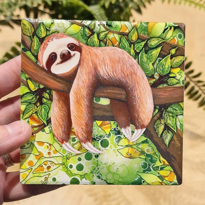 235-C Sloth Coaster for wholesale by By Jo Crafts