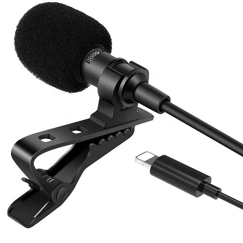 Savoy Active - Wholesale Speakers - Wired Omni-direction Microphone Lavalier Lighting Port Mini Clip Mic Mobile Phone Microphone for IP 11 12 134