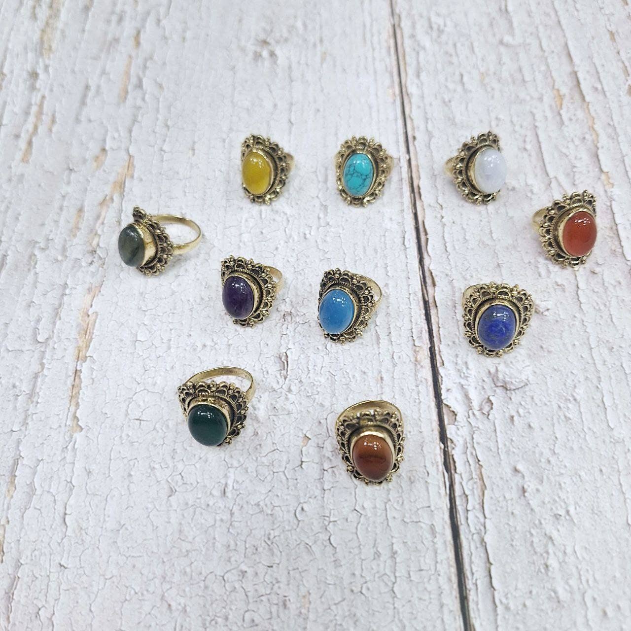 Hecho a mano - Wholesale Single Stone/Solitaire Ring - Colored stone ring4