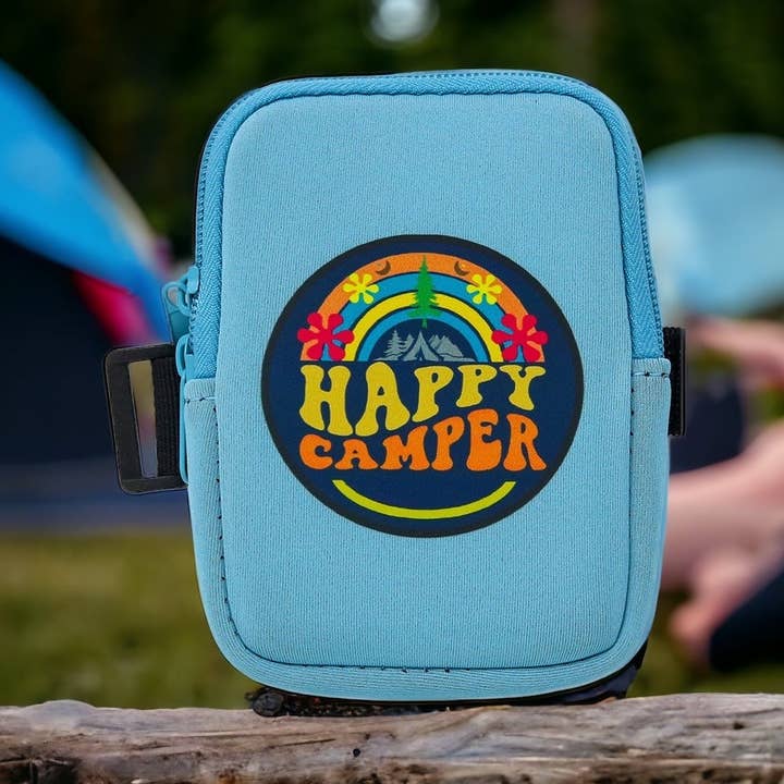 Neoprene Tumbler Bag | Happy Camper for wholesale by Seriously Shea